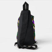 Nahtloses Muster mit Mardi Gras-Federn Crossbody Bag (Rückseite)