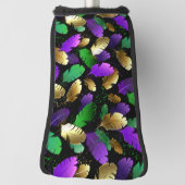 Nahtloses Muster mit Mardi Gras-Federn Golf Headcover (Rotieren 90)