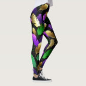 Nahtloses Muster mit Mardi-Gras-Federn Leggings (Rechts)