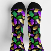 Nahtloses Muster mit Mardi Gras-Federn Socken (Oben)