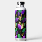 Nahtloses Muster mit Mardi Gras-Federn Trinkflasche (Rechts)