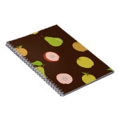 Nahtloses Muster mit mehrfarbigen Äpfeln und Erbse Notizblock (Rechte Seite)