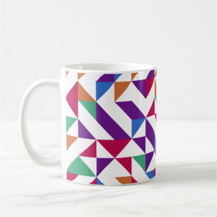 Nahtloses Muster mit mehrfarbiger Geometrie Kaffeetasse