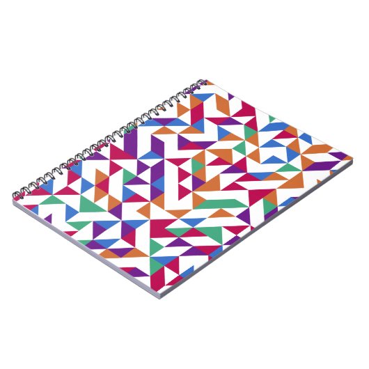 Nahtloses Muster mit mehrfarbiger Geometrie Notizblock (Linke Seite)