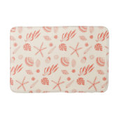 Nahtloses Muster mit Muscheln Badematte (Vorderseite)