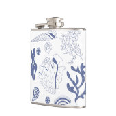 Nahtloses Muster mit Muscheln Flachmann (Links)