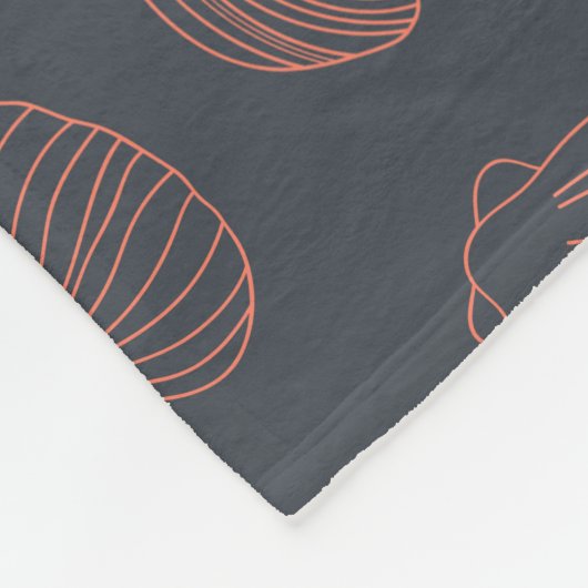 Nahtloses Muster mit Muscheln Fleecedecke (Ecke)