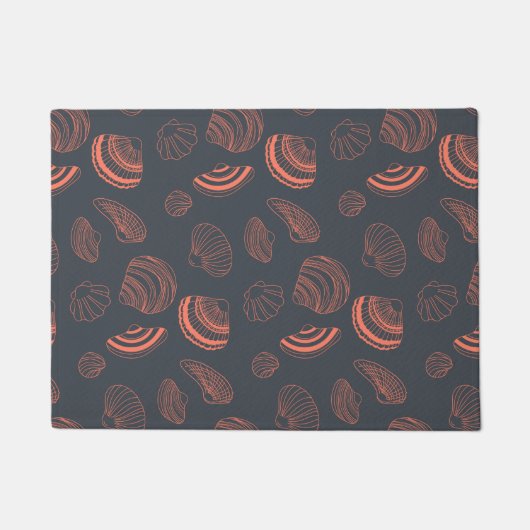 Nahtloses Muster mit Muscheln Fußmatte (Vorderseite)