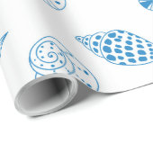 Nahtloses Muster mit Muscheln Geschenkpapier (Rolleneckpunkt)