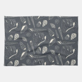 Nahtloses Muster mit Muscheln Geschirrtuch (Horizontal)