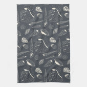 Nahtloses Muster mit Muscheln Geschirrtuch (Vertikal)