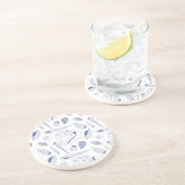 Nahtloses Muster mit Muscheln Getränkeuntersetzer (Seite)