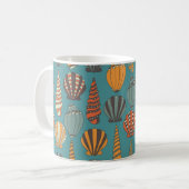 Nahtloses Muster mit Muscheln, handgezeichnete Sym Kaffeetasse (Vorderseite Links)