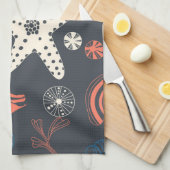 Nahtloses Muster mit Muscheln Handtuch (Viertel Falte)