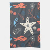 Nahtloses Muster mit Muscheln Handtuch (Vertikal)
