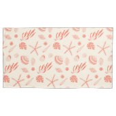 Nahtloses Muster mit Muscheln Kissenbezug (Vorderseite-Links)