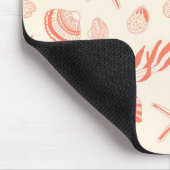 Nahtloses Muster mit Muscheln Mousepad (Ecke)