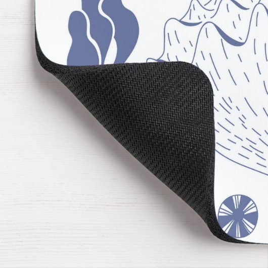 Nahtloses Muster mit Muscheln Mousepad (Ecke)