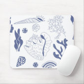 Nahtloses Muster mit Muscheln Mousepad (Mit Mouse)