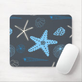 Nahtloses Muster mit Muscheln Mousepad (Mit Mouse)