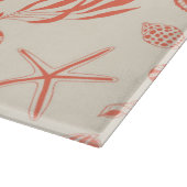 Nahtloses Muster mit Muscheln Schneidebrett (Ecke)