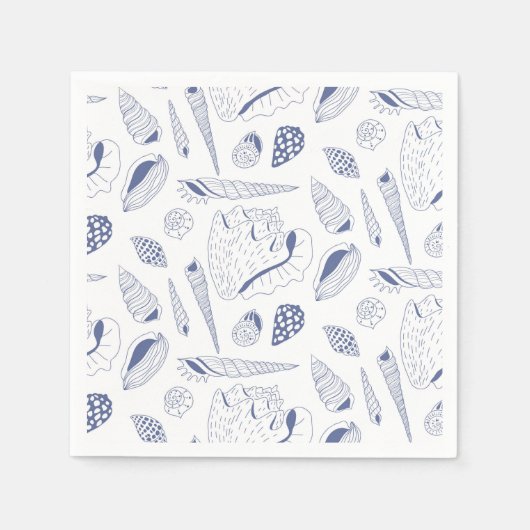 Nahtloses Muster mit Muscheln Serviette (Vorderseite)