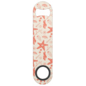 Nahtloses Muster mit Muscheln Speedflaschenöffner (Rückseite)