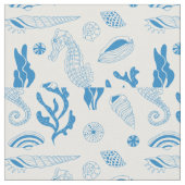 Nahtloses Muster mit Muscheln Stoff (Nahaufnahme)