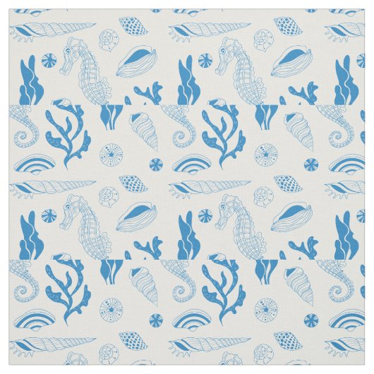 Nahtloses Muster mit Muscheln Stoff (Muster)