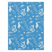 Nahtloses Muster mit Muscheln Tischdecke (Vorderseite)