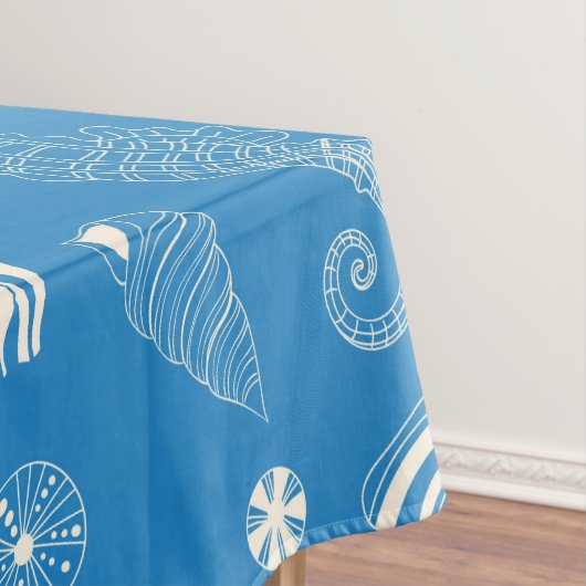 Nahtloses Muster mit Muscheln Tischdecke (Beispiel)