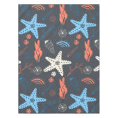 Nahtloses Muster mit Muscheln Tischdecke (Vorderseite)