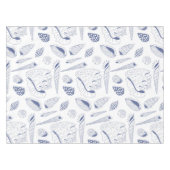 Nahtloses Muster mit Muscheln Tischdecke (Vorderseite (Horizontal))