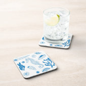 Nahtloses Muster mit Muscheln Untersetzer (Rechte Seite)