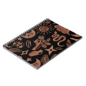 Nahtloses Muster mit mystischen und magischen Symb Notizblock (Linke Seite)