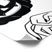 Nahtloses Muster mit niedlichem, handgezogenem EL Poster (Ecke)