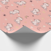 Nahtloses Muster mit niedlichem li für Kätzchen Geschenkpapier (Ecke)