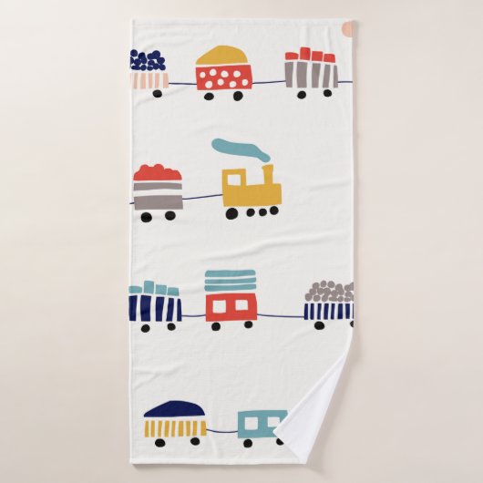 Nahtloses Muster mit niedlichen Farbzügen Badehandtuch (Badehandtuch)