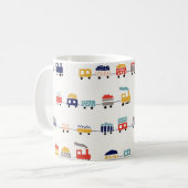 Nahtloses Muster mit niedlichen Farbzügen Kaffeetasse (Vorderseite Links)