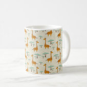 Nahtloses Muster mit niedlichen Giraffen und Bäume Kaffeetasse (VorderseiteRechts)