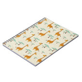 Nahtloses Muster mit niedlichen Giraffen und Bäume Notizblock (Linke Seite)