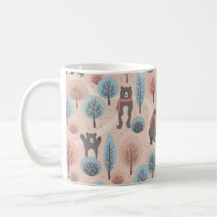 Nahtloses Muster mit niedlichen handgezeichneten B Kaffeetasse