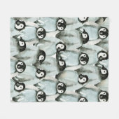 Nahtloses Muster mit niedlichen Pinguinen Fleecedecke (Vorderseite (Horizontal))