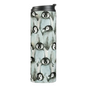 Nahtloses Muster mit niedlichen Pinguinen Thermosbecher (Nach links gedreht)