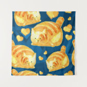 Nahtloses Muster mit niedlichen polygonalen Cartoo Wandteppich (Vorderseite)