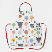 nahtloses Muster mit niedlichen Tieren Schürze (Vorderseite)