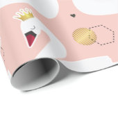 Nahtloses Muster mit niedlichen weißen Schwänen. A Geschenkpapier (Rolleneckpunkt)