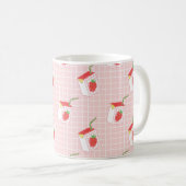 Nahtloses Muster mit niedlicher Erdbeermilch aus C Kaffeetasse (VorderseiteRechts)