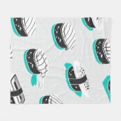 Nahtloses Muster mit Nigiri-Sushi Fleecedecke (Vorderseite (Horizontal))