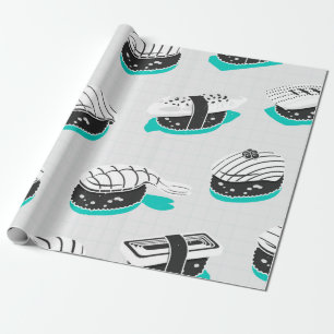 Nahtloses Muster mit Nigiri-Sushi Geschenkpapier